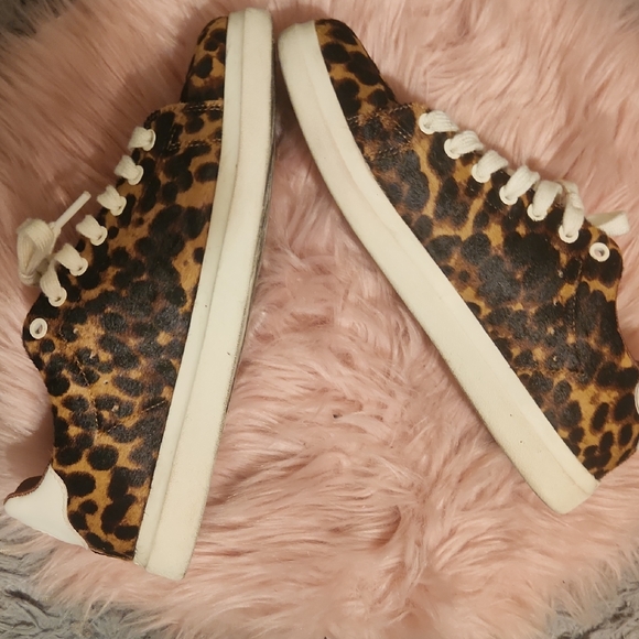 Tory Burch Leopard Print Sneakers with White Laces - Picture 2 of 3